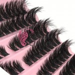 Gene false  smocuri / manuchi Beautyful Eyelash 80D de D/0,15/9-16mm - 180 smocuri PINK-C80D